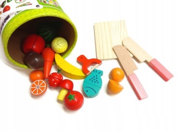 ДЕРЕВЯННЫЕ ФРУКТЫ И ОВОЩИ ДЛЯ НАРЕЗКИ НА МАГНИТЕ