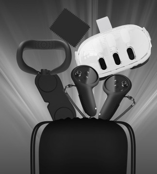 Zestaw Akcesoria Osłona Ochrona Etui Case do Gogli Okularów VR Meta Quest 3