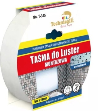Taśma montażowa dwustronna do luster 5m x 9mm