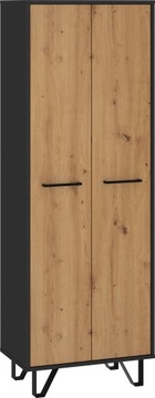 meble BIP 14 szafa 2D czarny / dąb artisan