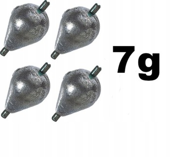 7g CIĘŻARKI ŁEZKA OLIWKA PRZELOTOWA Z IGIELITEM JAXON
