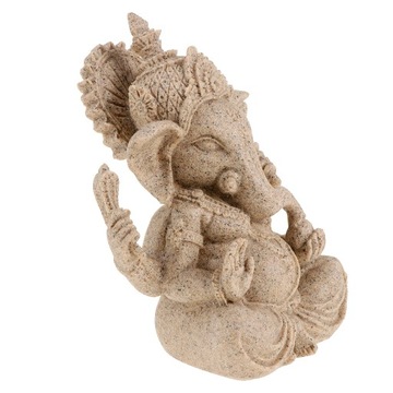 Hinduski Bóg Słonia z Piaskowego Kamienia Beż
