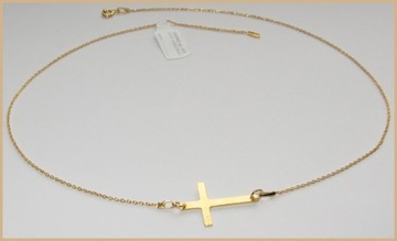 Колье CROSS, серебро 925 CELEBRITY CROSS с крестом, позолоченное