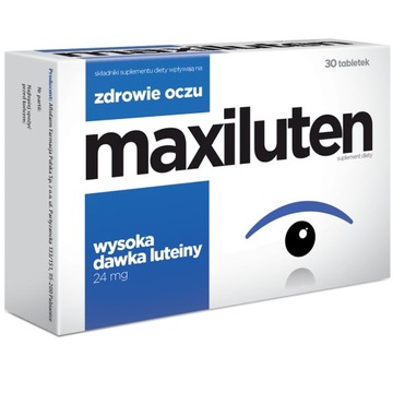 Maxiluten 30 tabletek LUTEINA OCZY WZROK SUPLEMENT