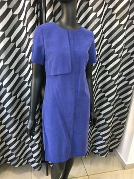 Simple, niebieska sukienka z ozdobną zakładką, 34