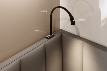 TOKIO CONTINENTAL YOUTH BED 90x200 Светодиодный светильник, РУЧКА USB-C ЛЕВАЯ