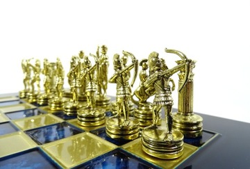 Эксклюзивные большие металлические шахматные фигуры Stauton; 36х36см
