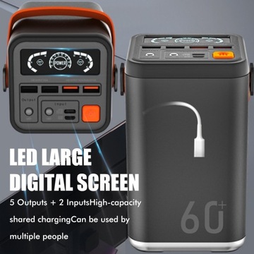 Power Bank 60000 мАч, мобильный аккумулятор с быстрой зарядкой и большой емкостью, p