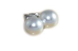 -MARGUT- Kolczyki perłowe kulki kule perły 12 mm