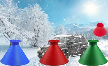 МОЩНЫЙ СКРЕБОК ДЛЯ ОКОН АВТОМОБИЛЯ 2 в 1, ВОРОНКА КРУГЛЫЙ КОНУС, СКРЕБИТ ЛЕД