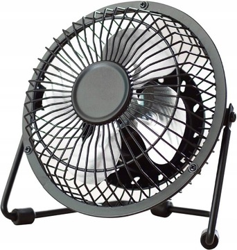 WIATRAK WENTYLATOR USB STOJĄCY METALOWY BIUROWY STOŁOWY WIATRACZEK NA BIURK