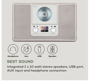 AUNA SCALA ИНТЕРНЕТ-РАДИО VCD-IR, WI-FI CD BT