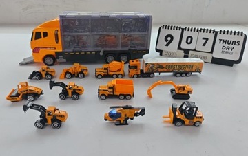 ЭВАКУАТОР-ПУСКОВОЙ НАБОР ИЗ 12 СТРОИТЕЛЬНЫХ АВТОМОБИЛЕЙ АВТОМОБИЛЬНЫЙ ВЕРТОЛЕТ