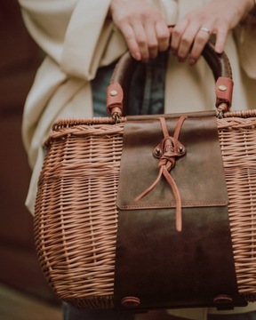 Torebka skórzana ręcznie wykonana produkt Polski od Ladybuq Art