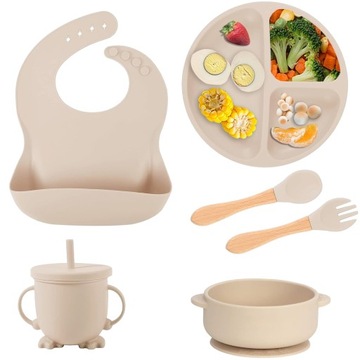 СИЛИКОНОВАЯ ДЕТСКАЯ ПОСУДА С ПРИСОСКОЙ ДЛЯ ДЕТЕЙ 6 МЕСЯЦЕВ