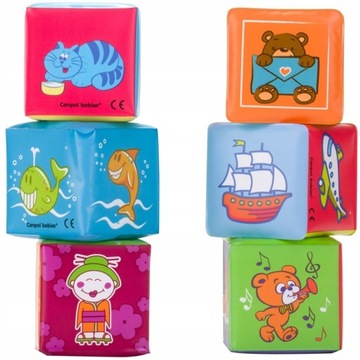 ОБУЧАЮЩИЕ БЛОКИ CANPOL SOFT CUBE 6 шт 2/817