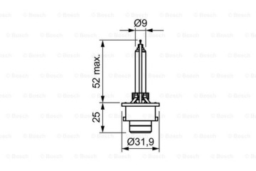 Xenonový Hořák D4S 4300K 35W 1987302906 Bosch