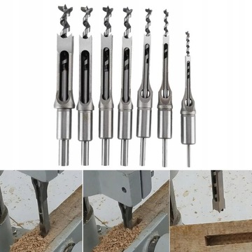 Квадратные насадки Стамески для долбления дерева 5 шт.