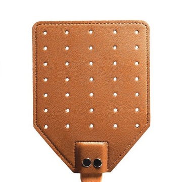 Мухоловка, Ручная мухобойка, Портативная портативная, Деревенская, Кожаная, Коричневая