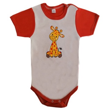 Body krótki rękaw 110 cm Żyrafa