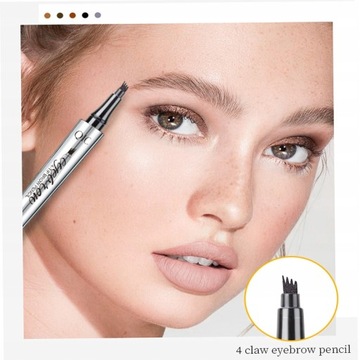 Sweat resistant four-line eyebrow pencil