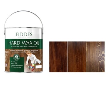 FIDDES Twardy Olejowosk do podłóg schodów HARD WAX OIL DARK OAK 2,5L