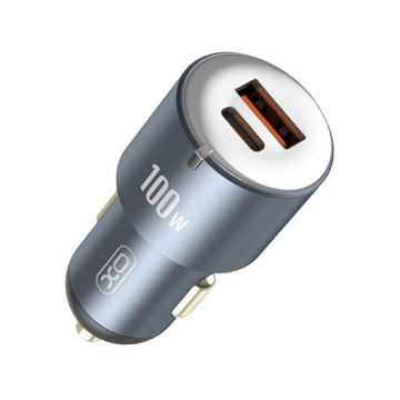 Автомобильное зарядное устройство XO CC47 PD QC 3.0 100 Вт 1x USB 1x USB-C серый