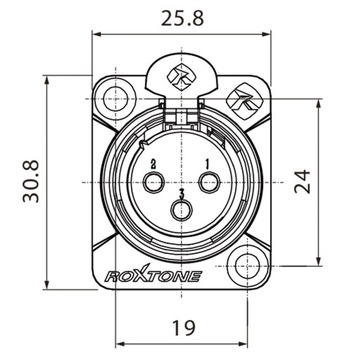 ZŁĄCZE GNIAZDO XLR ROXTONE RX3FD-NT