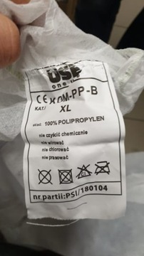Kombinezon ochronny biały jednorazowy osłonowy WE