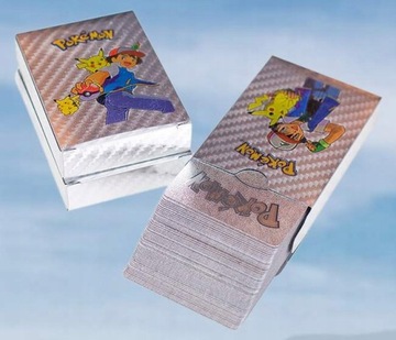 НАБОР СЕРЕБРЯНЫХ КОЛЛЕКЦИОННЫХ КАРТ ПОКЕМОН ИЗ 55 ШТ.