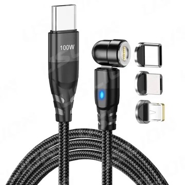 KABEL DO TELEFONU MAGNETYCZNY LAPTOPA SZYBKIE ŁADOWANIE USB C PD 100 W 5A