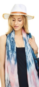 ШЛЯПА С ПОЛЯМИ В КАРМАНКЕ, СОЛОМА, белая