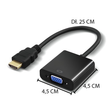 Конвертер HDMI для монитора кабельного адаптера VGA D-Sub
