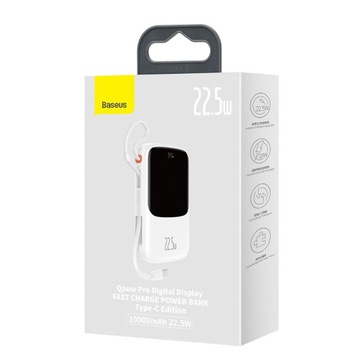 BASEUS POWER BANK 10000 мАч 22,5 Вт USB/USB-C/IP QC