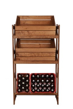 Полка для ящиков, бутылок, овощей ЛСР 3 полки Бр