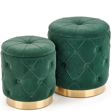 Комплект из 2 открывающихся пуфов POLLY GREEN HALMAR