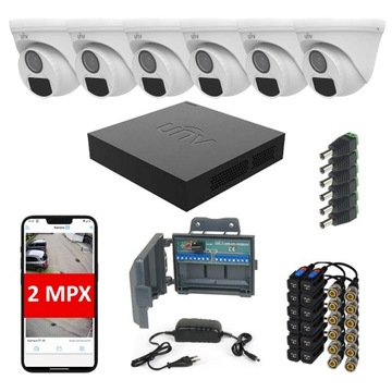 ZESTAW DO MONITORINGU 6 KAMER FULL HD SZEROKI KĄT APLIKACJA ONLINE