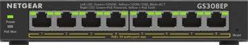 NETGEAR 8-Port Gigabit Ethernet PoE+ Plus Switch (GS308EP) Zarządzany L2/L3