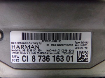 BMW G11 G12 G30 G31 G32 F90 M5 NAVI НАВИГАЦИЯ 8708258 8736163 5A28FA2
