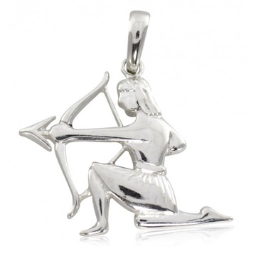 SREBRNY WISIOREK STRZELEC ZNAK ZODIAKU PR. 925