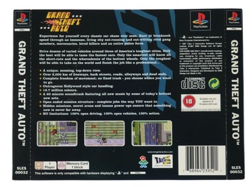 PS1 GTA GRAND THEFT AUTO OKŁADKA TYLNA PLAYSTATION 1 PSX