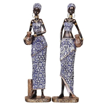 Figurka statuy, wystrój afrykańskich kobiet plemiennych