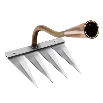 Традиционный инструмент для вытягивания, садовый инструмент, 4 зубца, медь
