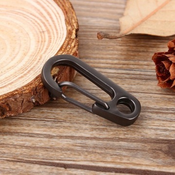 KARABIŃCZYK KARABINEK SURVIVAL EDC SZEKLA SZARY CAMPING OUTDOOR BRELOK