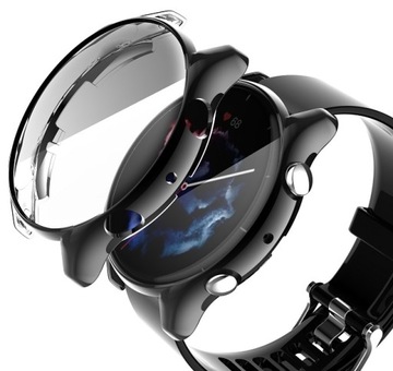 Etui Silikonowe z Ochroną Wyświetlacza 2w1 do Xiaomi Amazfit GTR 3 / 3 Pro