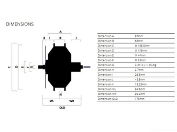 BAFANG H500F RM ДВИГАТЕЛЬ G060.500.DC 48В/500ВТ Т-КОЛЕСО