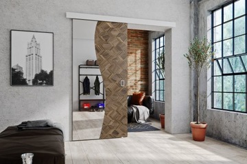 Настенные раздвижные двери BAJLA 80 с маскировочной рамкой