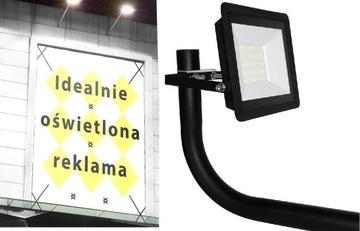 HALOGEN LED 50W LAMPA UCHWYT MONTAŻOWY REKLAMY 60c