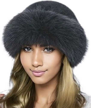 CZAPKA DAMSKA ZIMOWA CIEPŁA FUTRZANA MODNA ELEGANCKA FUTERKOWA