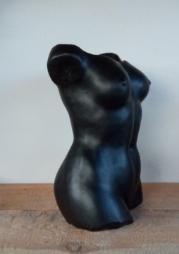 Вазон-контейнер Женский торс, черный.